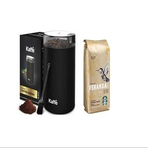 KAFFE ELECTRIC BLADE COFFEE GRINDER AND ONE STARBUCKS BLOBDE ROST COFFEE BUNDLE